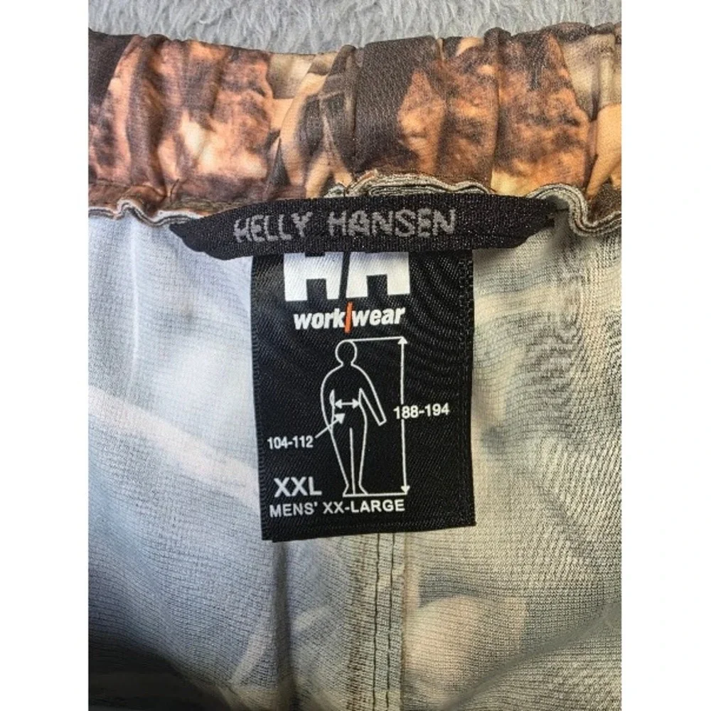 Helly Hansen Workwear Waterproof Camo Hunting Pants XXL‎ Drawstring Waist Mens